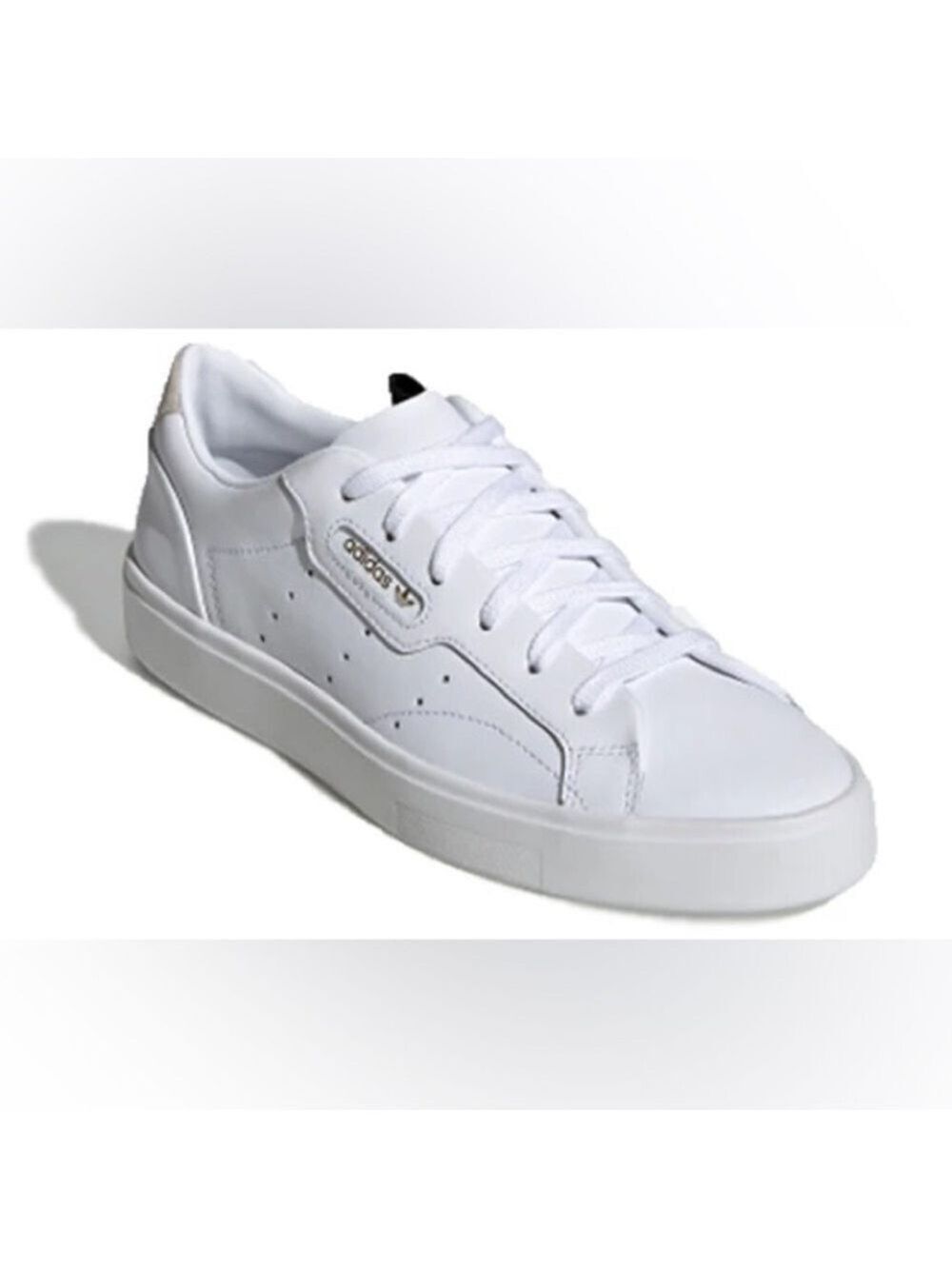 Womens Adidas Originals Super Sleek Sneakers in White and Gold
Size 8